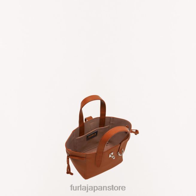 Furla ネットトートミニ 女性 アクセサリー 8B64V48 コニャックh