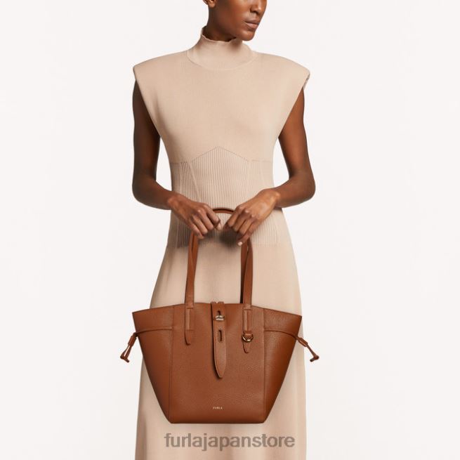Furla ネットトートM 女性 アクセサリー 8B64V46 コニャックh